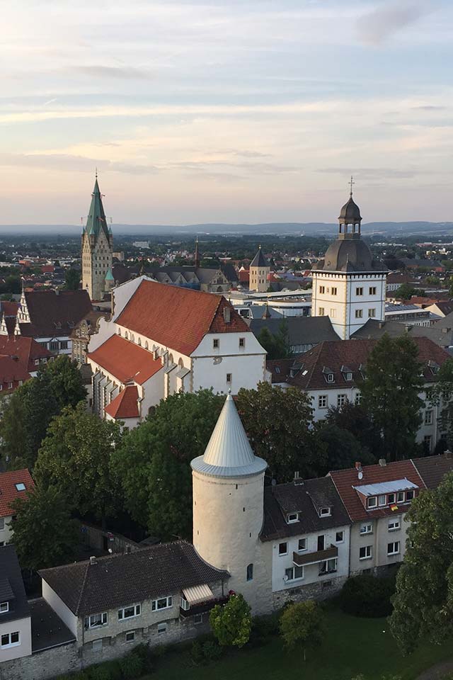 Luftaufnahme der Paderborner Innenstadt